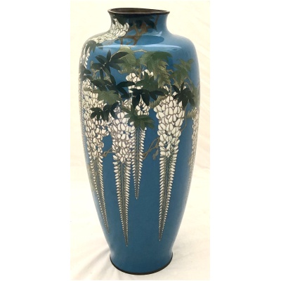 Antique Meiji Period Cloisonne Vase
