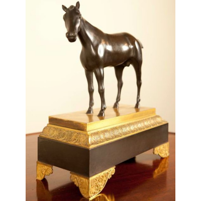 Antique Bronze & Gilt Horse