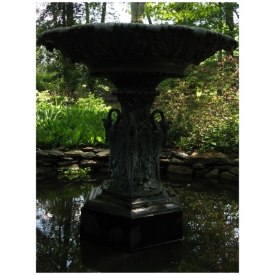 Antique J W Fiske 48"Egret Fountain