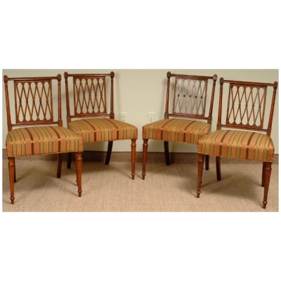 Antique Regency Dining Chairs Set/4