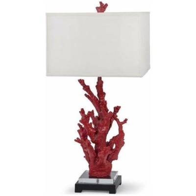 Red Coral Lamp w/o Shade