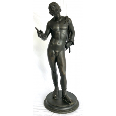 Antique 19th c. Bronze Narcissis Figure