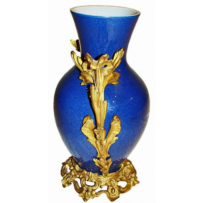 Antique Louis XV Vases w/Gilt Mounts