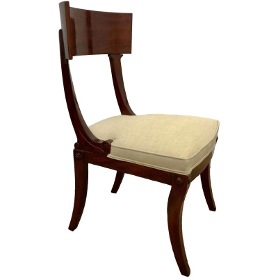 Antique Mahogany Klismos Side Chair