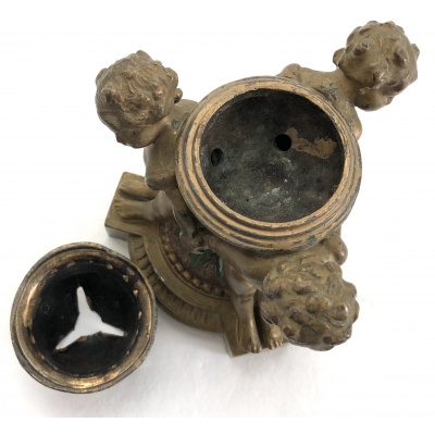 Antique Bronze Cupid Incense Burner