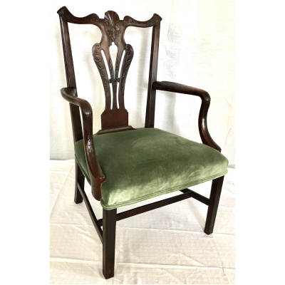 Antique 18th c Arm Chair w/Acanthus Leav