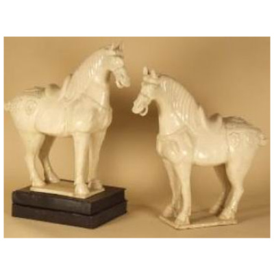 Tang Style Ivory Glazed Terracotta Horse