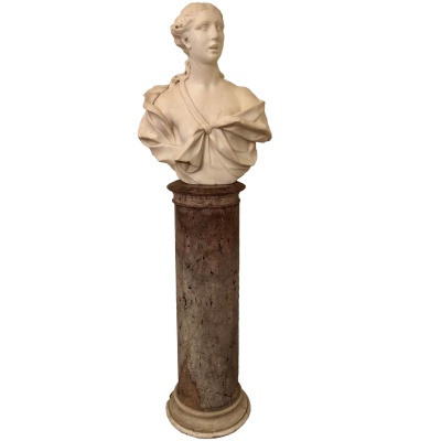 18th c. Marble Bust of Ceres w/Ped *Hold
