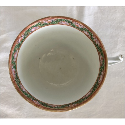 19th c. Rose Medallion Lg Teacup #A