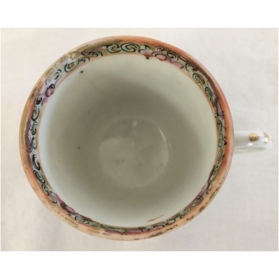 19th c. Rose Medallion Demitasse Set