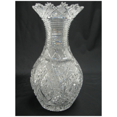Antique ABP Crystal Balustrade Vase