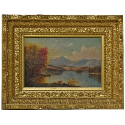 Antique NH White Mountains Oil Painting