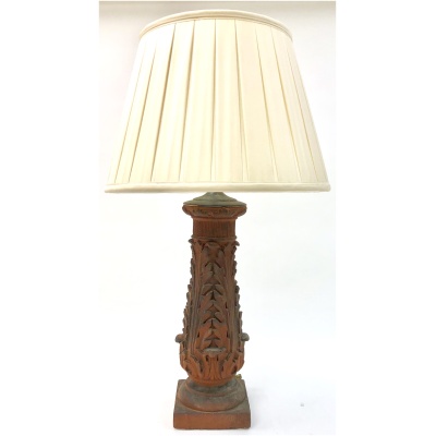 Antique Terracotta Acanthus Lamp