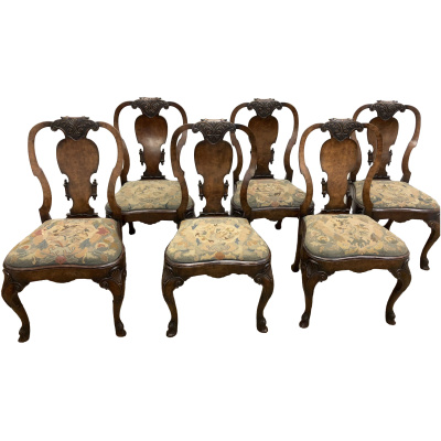 19th c. Georgian Walnut Dining Chairs
