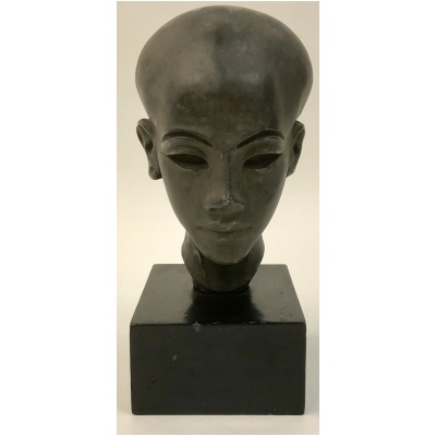 Vintage Basalt Head of Akanaten