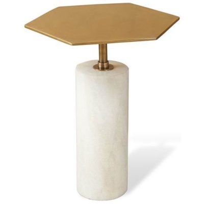 Victoria Brushed Brass Drink Table