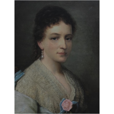 19th c. Portrait of Lady by Balling