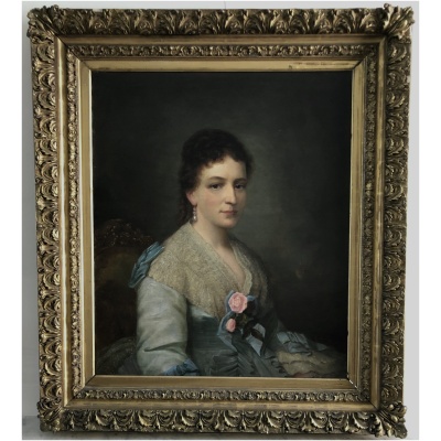 19th c. Portrait of Lady by Balling