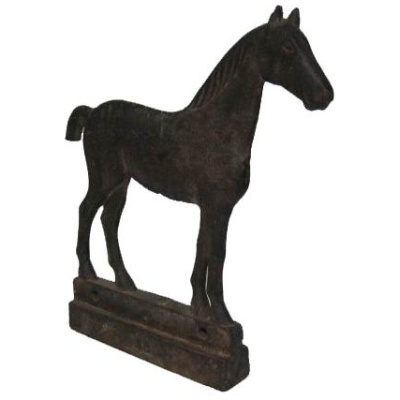 19th c. Grist Mill Metal Horse Weight