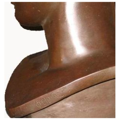 19th c. Male Youth Bronze Bust