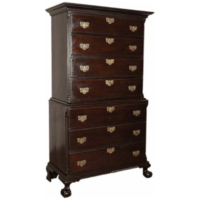 18th c. NY Chippendale Chest on Chest