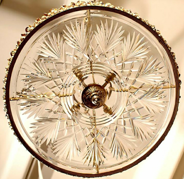 19th c. Edwardian Cut Glass Chandelier