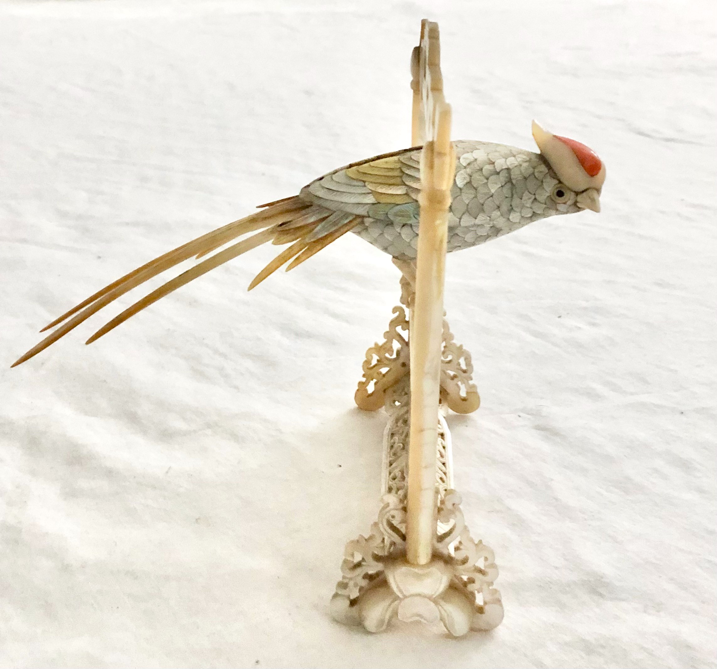 19th c. Chinese Mother of Pearl Bird