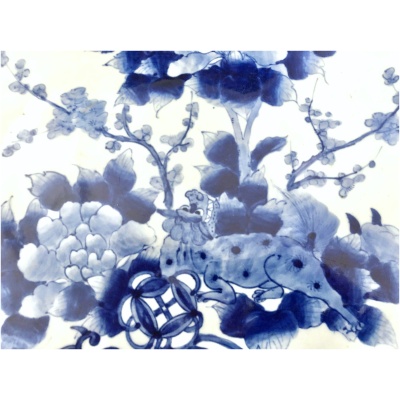 Antique Chinese Blue & White Charger