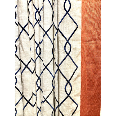 Linen Lattice 93" Curtain Panels