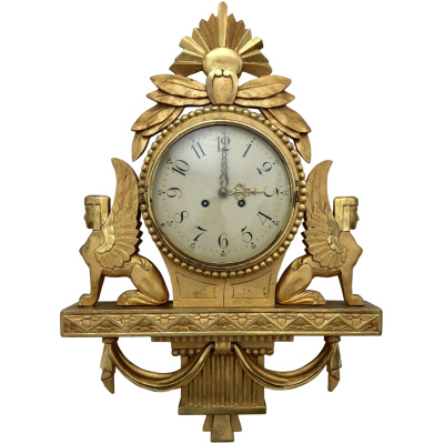 Antique Swedish Egyptian Revival Clock