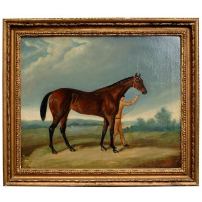19th c. British School Horse & Groom