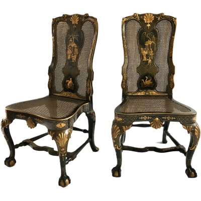 Pair of 18th Style Chinoiserie Chairs