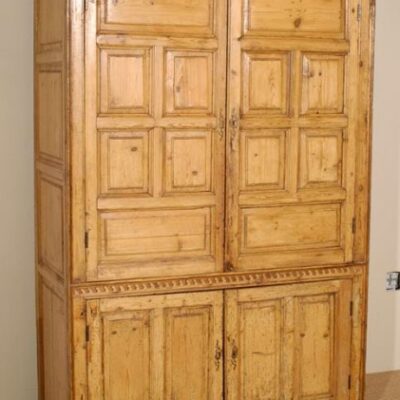 19th c. Deux Corps English Pine Armoire