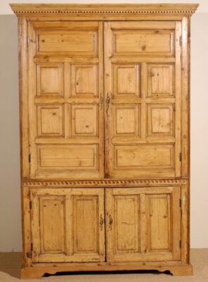 19th c. Deux Corps English Pine Armoire