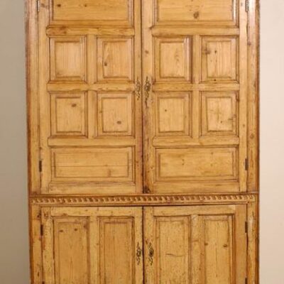 19th c. Deux Corps English Pine Armoire