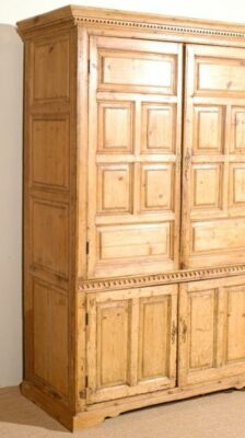 19th c. Deux Corps English Pine Armoire