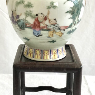 Japanese Porcelain Vase w/Stand